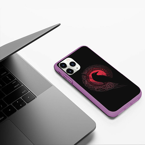 Чехол iPhone 11 Pro матовый EDDA Odins Eye / 3D-Фиолетовый – фото 3