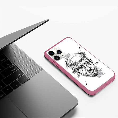 Чехол iPhone 11 Pro матовый Кровосток / 3D-Малиновый – фото 3