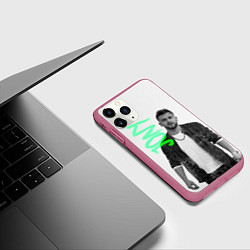 Чехол iPhone 11 Pro матовый Jony music, цвет: 3D-малиновый — фото 2