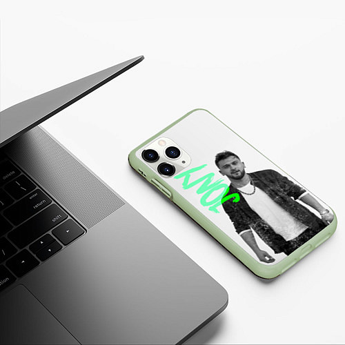Чехол iPhone 11 Pro матовый Jony music / 3D-Салатовый – фото 3