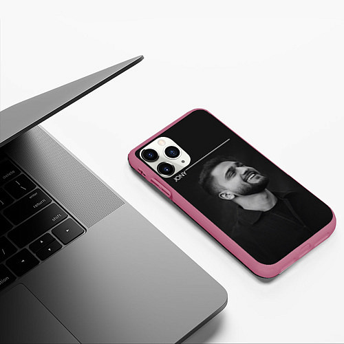 Чехол iPhone 11 Pro матовый Jony / 3D-Малиновый – фото 3