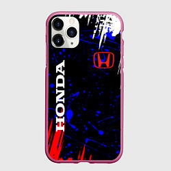 Чехол iPhone 11 Pro матовый HONDA, цвет: 3D-малиновый