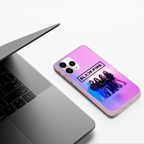 Чехол iPhone 11 Pro матовый BLACKPINK / 3D-Розовый – фото 3