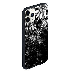 Чехол iPhone 11 Pro матовый Floral Pattern, цвет: 3D-черный — фото 2