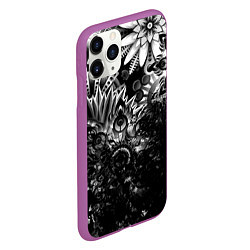 Чехол iPhone 11 Pro матовый Floral Pattern, цвет: 3D-фиолетовый — фото 2