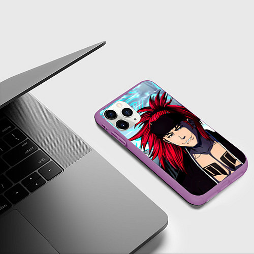 Чехол iPhone 11 Pro матовый Рэндзи Абараи Блич / 3D-Фиолетовый – фото 3