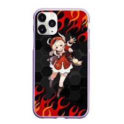 Чехол iPhone 11 Pro матовый Genshin Impact - Klee, цвет: 3D-светло-сиреневый