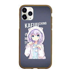 Чехол iPhone 11 Pro матовый Чино Кафу Chino Kafuu, цвет: 3D-коричневый