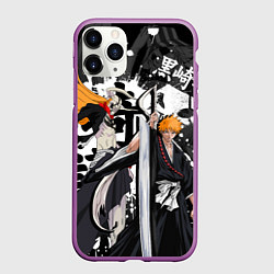 Чехол iPhone 11 Pro матовый Bleach, цвет: 3D-фиолетовый