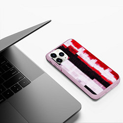 Чехол iPhone 11 Pro матовый BLACK&RED, цвет: 3D-розовый — фото 2