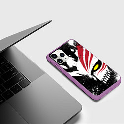 Чехол iPhone 11 Pro матовый БЛИЧ МАСКА BLEACH, цвет: 3D-фиолетовый — фото 2