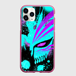Чехол iPhone 11 Pro матовый БЛИЧ МАСКА ПУСТОГО НЕОН, цвет: 3D-малиновый