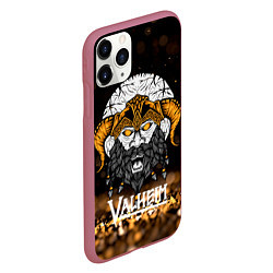 Чехол iPhone 11 Pro матовый Valheim Viking Gold, цвет: 3D-малиновый — фото 2