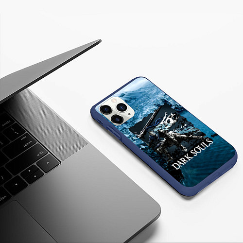 Чехол iPhone 11 Pro матовый DARKSOULS Project Dark / 3D-Тёмно-синий – фото 3