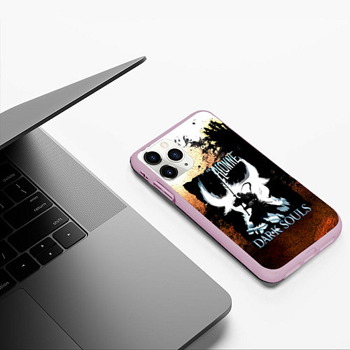 Чехол iPhone 11 Pro матовый DARKSOULS KNIGHT / 3D-Розовый – фото 3