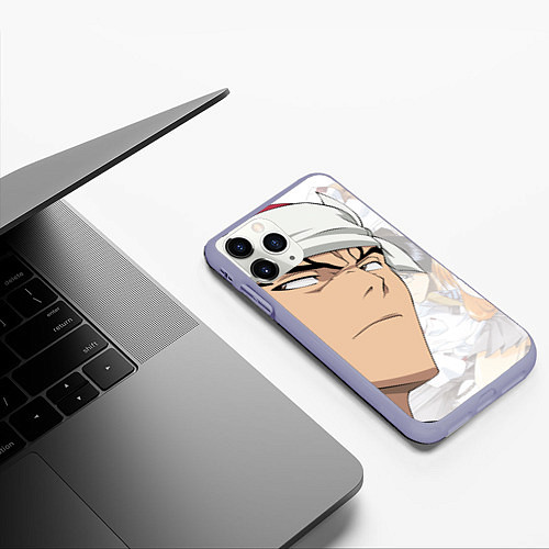 Чехол iPhone 11 Pro матовый Bleach Anime Abarai Renji / 3D-Светло-сиреневый – фото 3