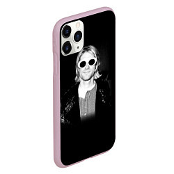 Чехол iPhone 11 Pro матовый Курт Кобейн в Очках Nirvana, цвет: 3D-розовый — фото 2