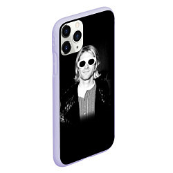 Чехол iPhone 11 Pro матовый Курт Кобейн в Очках Nirvana, цвет: 3D-светло-сиреневый — фото 2