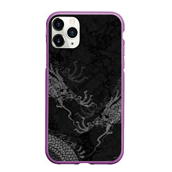 Чехол iPhone 11 Pro матовый Chinese Dragons