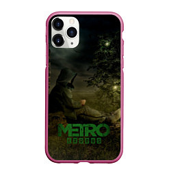 Чехол iPhone 11 Pro матовый Metro отдых сталкера, цвет: 3D-малиновый