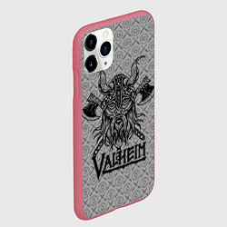 Чехол iPhone 11 Pro матовый Valheim Viking dark, цвет: 3D-малиновый — фото 2