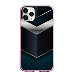 Чехол iPhone 11 Pro матовый 3D dark metal, цвет: 3D-розовый