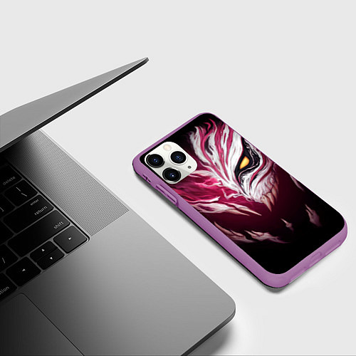 Чехол iPhone 11 Pro матовый ИЧИГО БЛИЧ BLEACH / 3D-Фиолетовый – фото 3