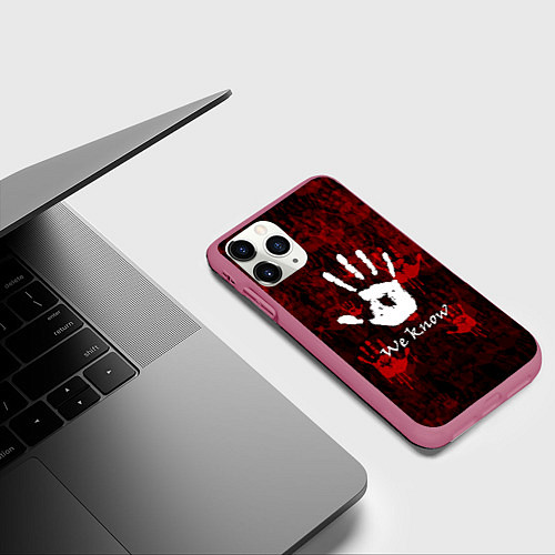 Чехол iPhone 11 Pro матовый THE ELDER SCROLLS SKYRIM TES / 3D-Малиновый – фото 3