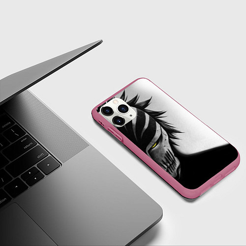 Чехол iPhone 11 Pro матовый ИЧИГО ПУСТОЙ BLEACH / 3D-Малиновый – фото 3