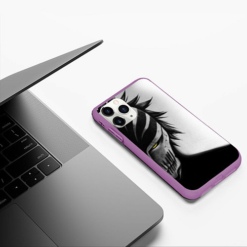 Чехол iPhone 11 Pro матовый ИЧИГО ПУСТОЙ BLEACH / 3D-Фиолетовый – фото 3