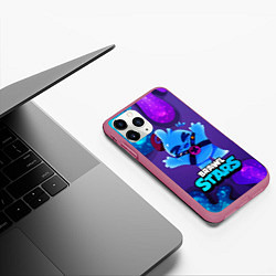 Чехол iPhone 11 Pro матовый Сквик Squeak Brawl Stars, цвет: 3D-малиновый — фото 2