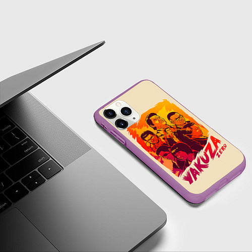 Чехол iPhone 11 Pro матовый Ykuza Zero / 3D-Фиолетовый – фото 3