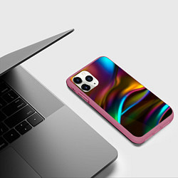 Чехол iPhone 11 Pro матовый Градиент, цвет: 3D-малиновый — фото 2