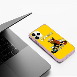 Чехол iPhone 11 Pro матовый Cuphead x DMC, цвет: 3D-розовый — фото 2