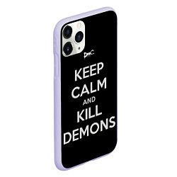 Чехол iPhone 11 Pro матовый Расслабься и убивай демонов, цвет: 3D-светло-сиреневый — фото 2