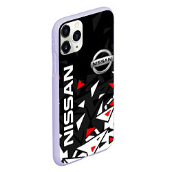 Чехол iPhone 11 Pro матовый NISSAN НИССАН ОСКОЛКИ, цвет: 3D-светло-сиреневый — фото 2