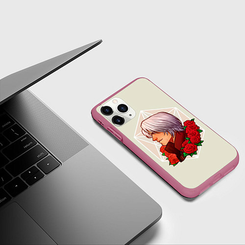 Чехол iPhone 11 Pro матовый Данте DMC / 3D-Малиновый – фото 3