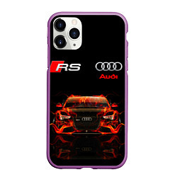 Чехол iPhone 11 Pro матовый AUDI RS 5 FIRE АУДИ РС 5, цвет: 3D-фиолетовый