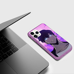 Чехол iPhone 11 Pro матовый Поднятие уровня в одиночку, цвет: 3D-фиолетовый — фото 2