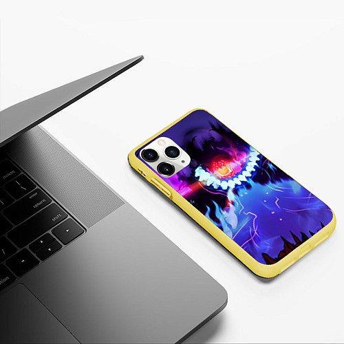 Чехол iPhone 11 Pro матовый Solo leveling / 3D-Желтый – фото 3