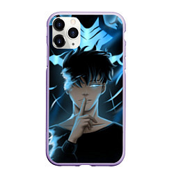 Чехол iPhone 11 Pro матовый Solo leveling Manga, цвет: 3D-светло-сиреневый