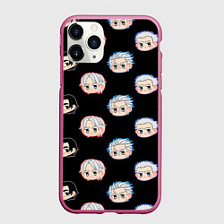 Чехол iPhone 11 Pro матовый DMC Pattern, цвет: 3D-малиновый