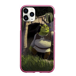 Чехол iPhone 11 Pro матовый Shrek: Somebody Once Told Me, цвет: 3D-малиновый