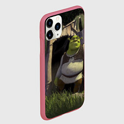 Чехол iPhone 11 Pro матовый Shrek: Somebody Once Told Me, цвет: 3D-малиновый — фото 2