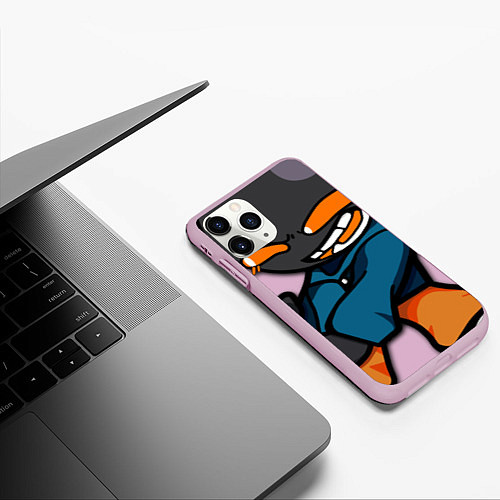 Чехол iPhone 11 Pro матовый Friday Night Funkin Bomb kid / 3D-Розовый – фото 3