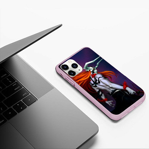 Чехол iPhone 11 Pro матовый Bleach Ichigo Kurosaki / 3D-Розовый – фото 3