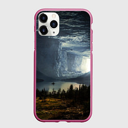 Чехол iPhone 11 Pro матовый Фантастический пейзаж, цвет: 3D-малиновый