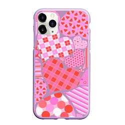 Чехол iPhone 11 Pro матовый Pink heart