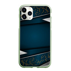 Чехол iPhone 11 Pro матовый 3D luxury sport style Золото, цвет: 3D-салатовый