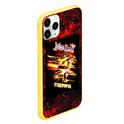 Чехол iPhone 11 Pro матовый JUDAS PRIEST rock, цвет: 3D-желтый — фото 2